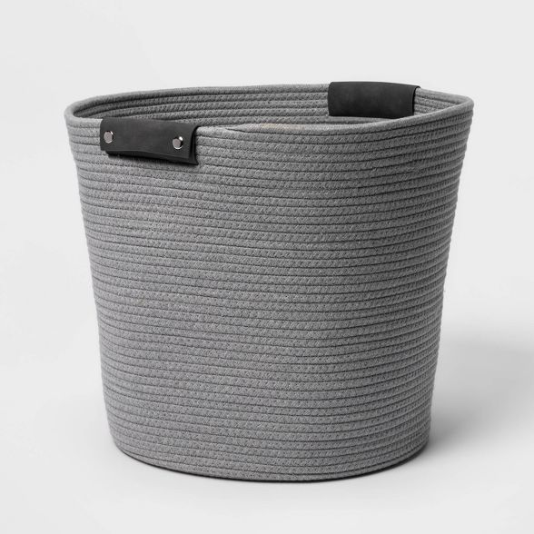 17&#39;&#39; Coiled Rope Tapered Basket Gray - Brightroom&#8482; | Target