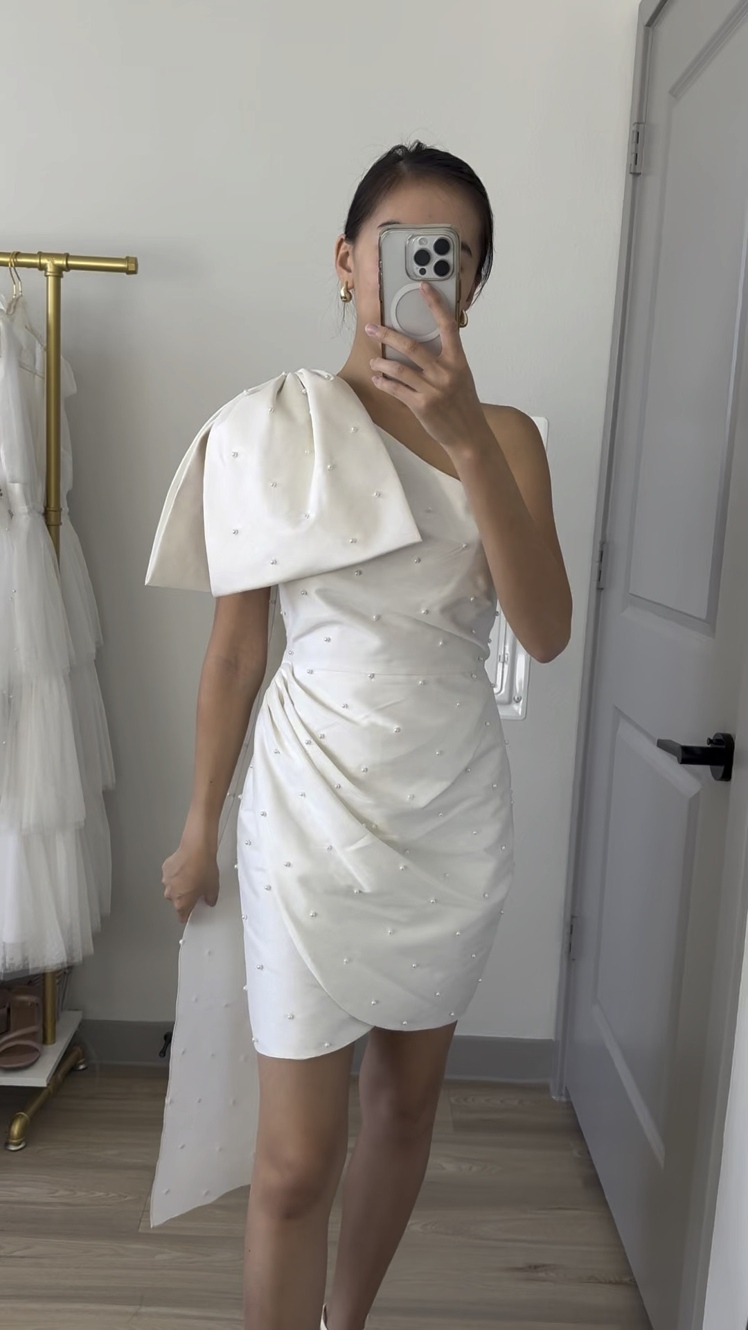 Dress (0), white dress, bridal dress, engagement dress, bridal shower dress, white mini dress, bride to be dress 



#LTKHoliday #LTKWedding #LTKSaleAlert