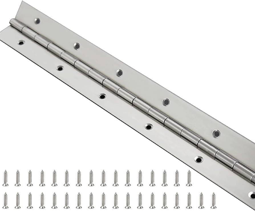 Piano Hinge 36 Inch Stainless Steel Continuous Hinge with Holes Heavy Duty Piano Hinge for Cabine... | Amazon (US)