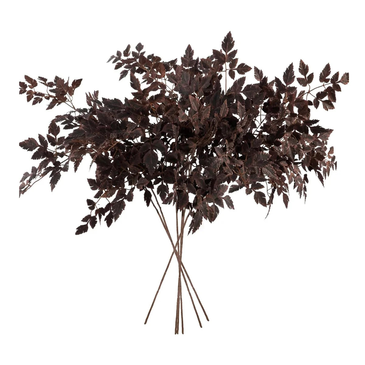 6 Pcs Artificial Dark Purple Leaf Branches, Faux Autumn Purple Foliage Stems, Fake Fall Leaves Sp... | Wayfair North America