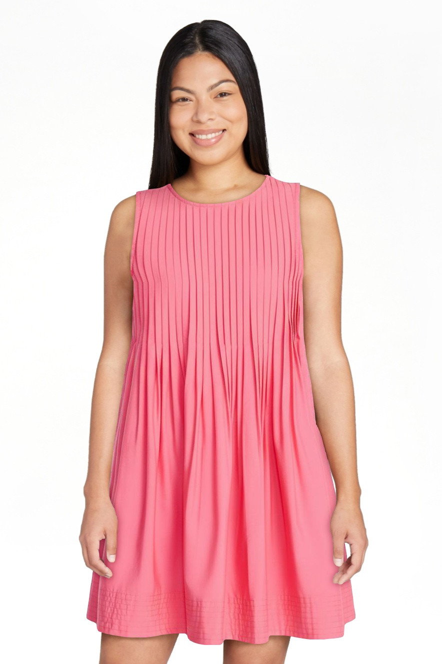 Free Assembly Women's Sleeveless Pleated Mini Dress, Sizes XS-XXL | Walmart (US)