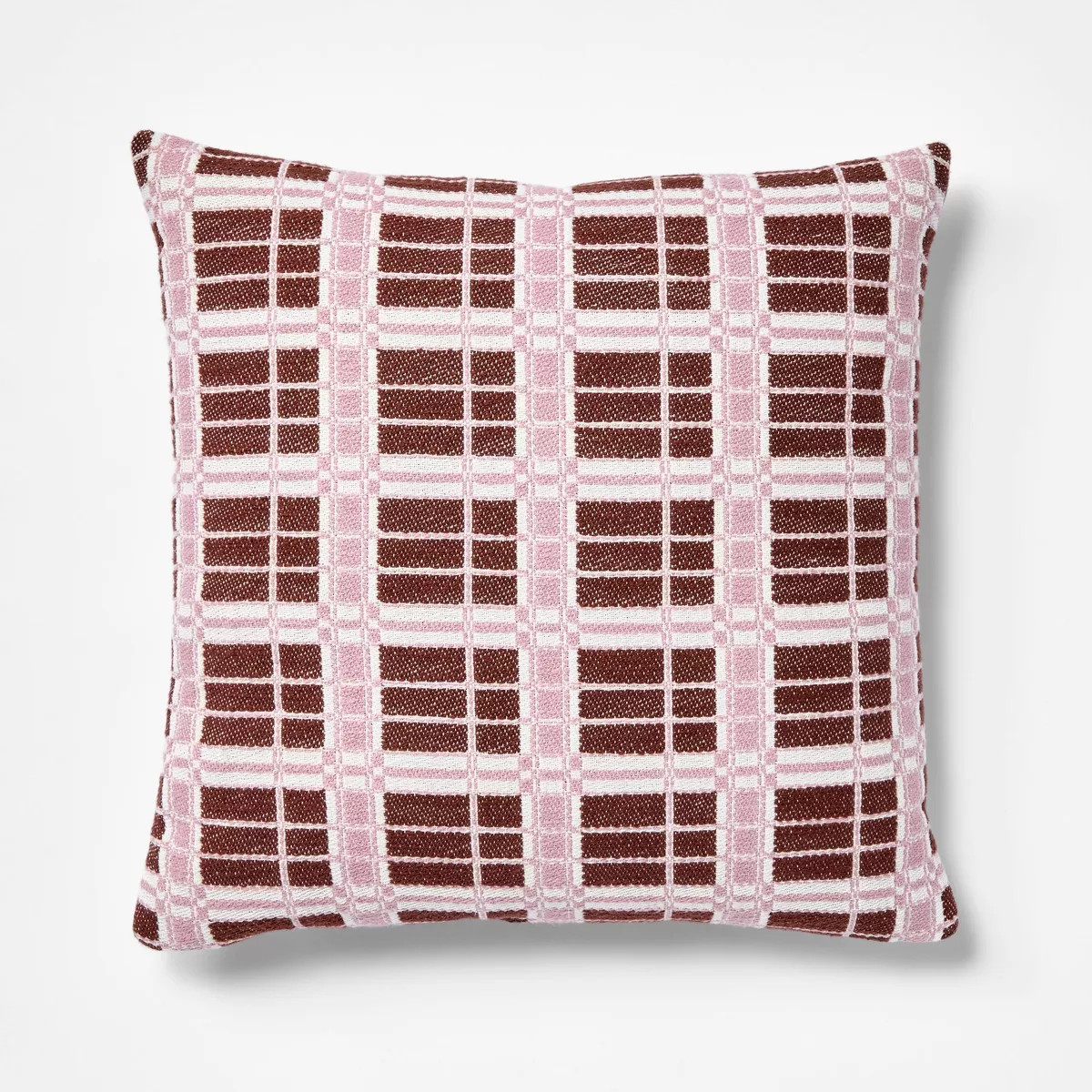 Square woven Grid pillow purple/cream/rust - Threshold designed with Studio McGee | Target