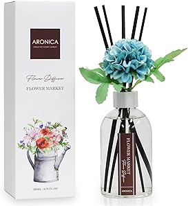 Teal Bathroom Accessories, Summer Reed Diffuser for Home, Aqua Color Decor, Scent Diffuser Room A... | Amazon (US)