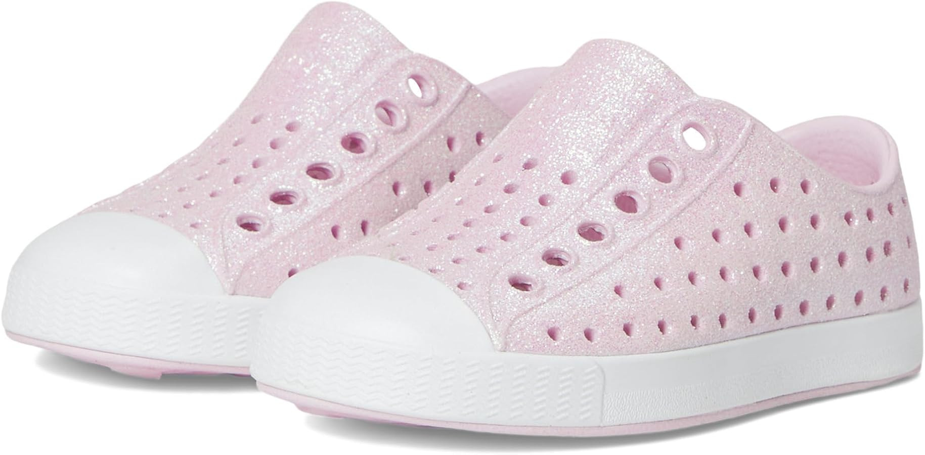 Amazon.com | Native Shoes Kids Jefferson Bio (Toddler) Sneaker, Barely Pink Bling/Shell White, 8 ... | Amazon (US)