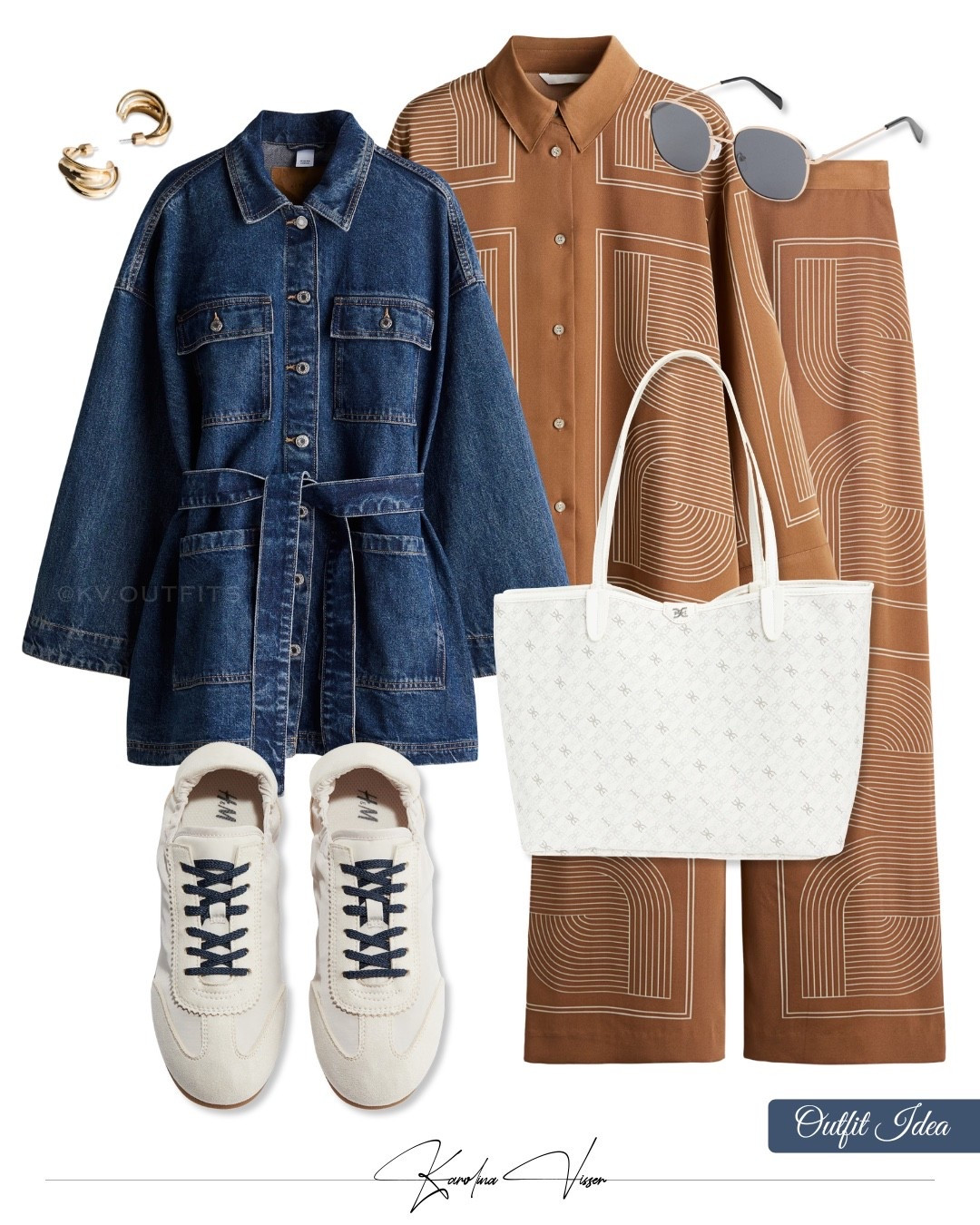 Chic Matching Set & Denim 🤎👖

Tags: beige twill co-ord h&m denim jacket white monogram shopper bag sam edelman off white and navy trainers gold frame sunglasses mango hoop earrings travel outfit airport outfit chic casual style casualwear outfit inspo

#LTKtravel #LTKstyletip #LTKsummer