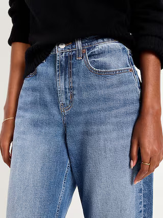 High-Waisted Baggy Barrel Jeans | Old Navy (US)