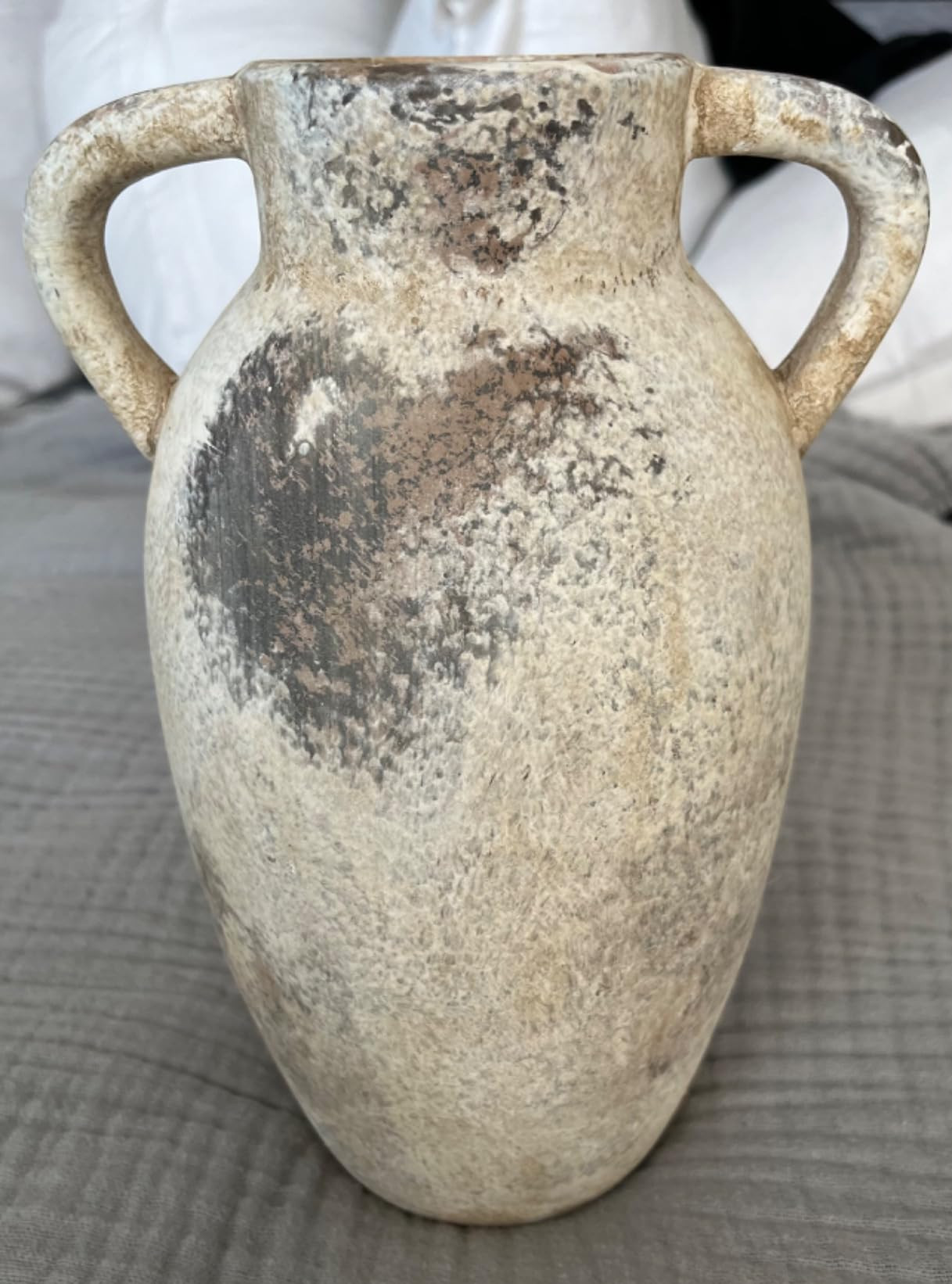 PORCER Ceramic Vase, 9.84 Inch Terracotta Vase with Handles, Boho Decor Decorative Vase, Rustic V... | Amazon (US)