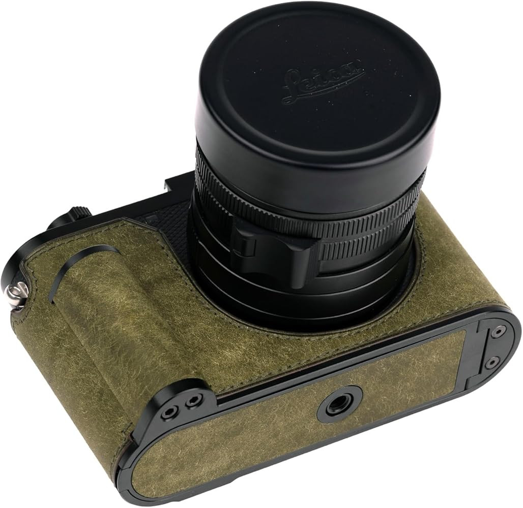 Handmade Genuine Leather Camera Half Case for Q3/For Q3 Camera Case/For Q3 Case - Top Layer Cowhi... | Amazon (US)