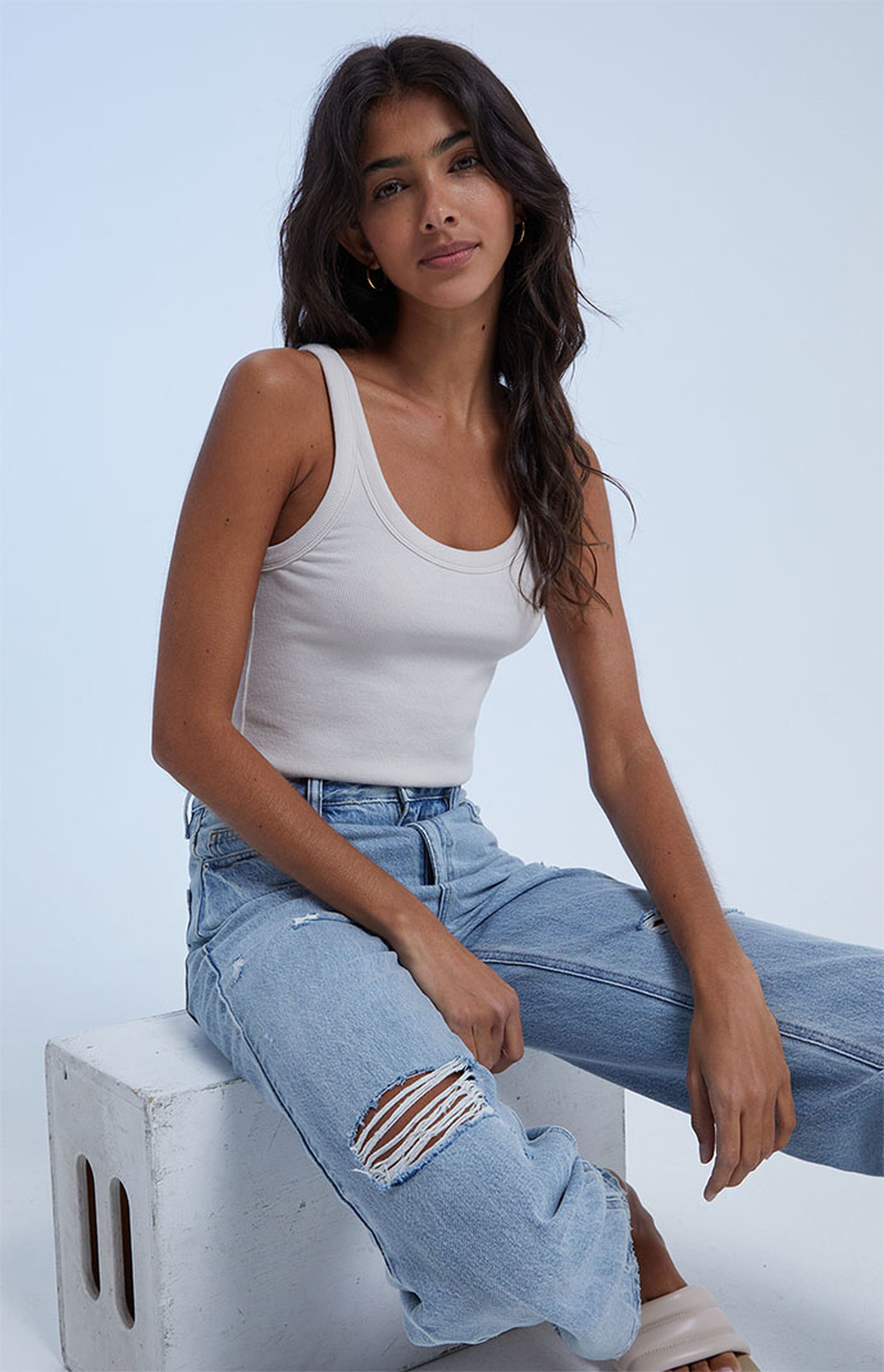 PacCares Ribbed Cropped Tank Top | PacSun