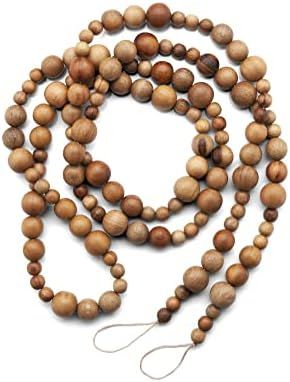 Nanalou 7ft Wood Bead Garland | Add a Touch of Boho Style to Your Farmhouse, Holiday, or Christmas T | Amazon (US)