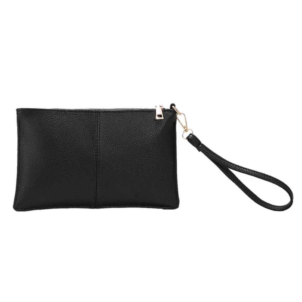 Yucurem Women Clutch Handbags Envelope Wrist Bags Solid Wallet Party Purse (Black) - Walmart.com | Walmart (US)