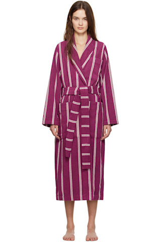 Pink Terry Hooded Bathrobe | SSENSE