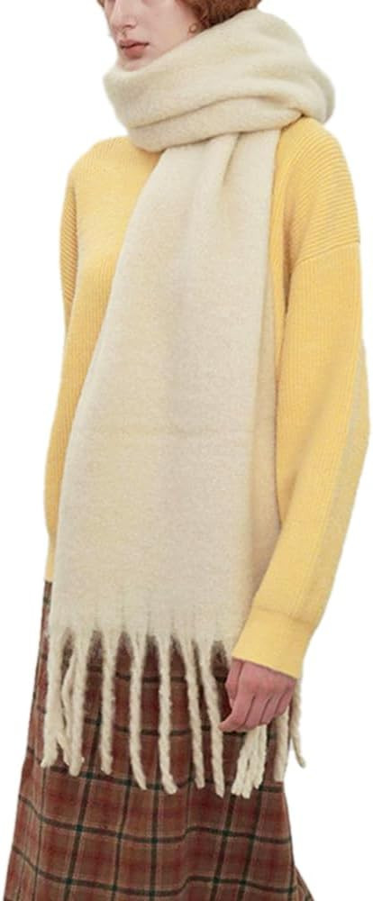 HONGWANG Winter Cashmere Feel Oversized Scarf Large Chunky Thick Blanket Soft Scarves for Women B... | Amazon (US)