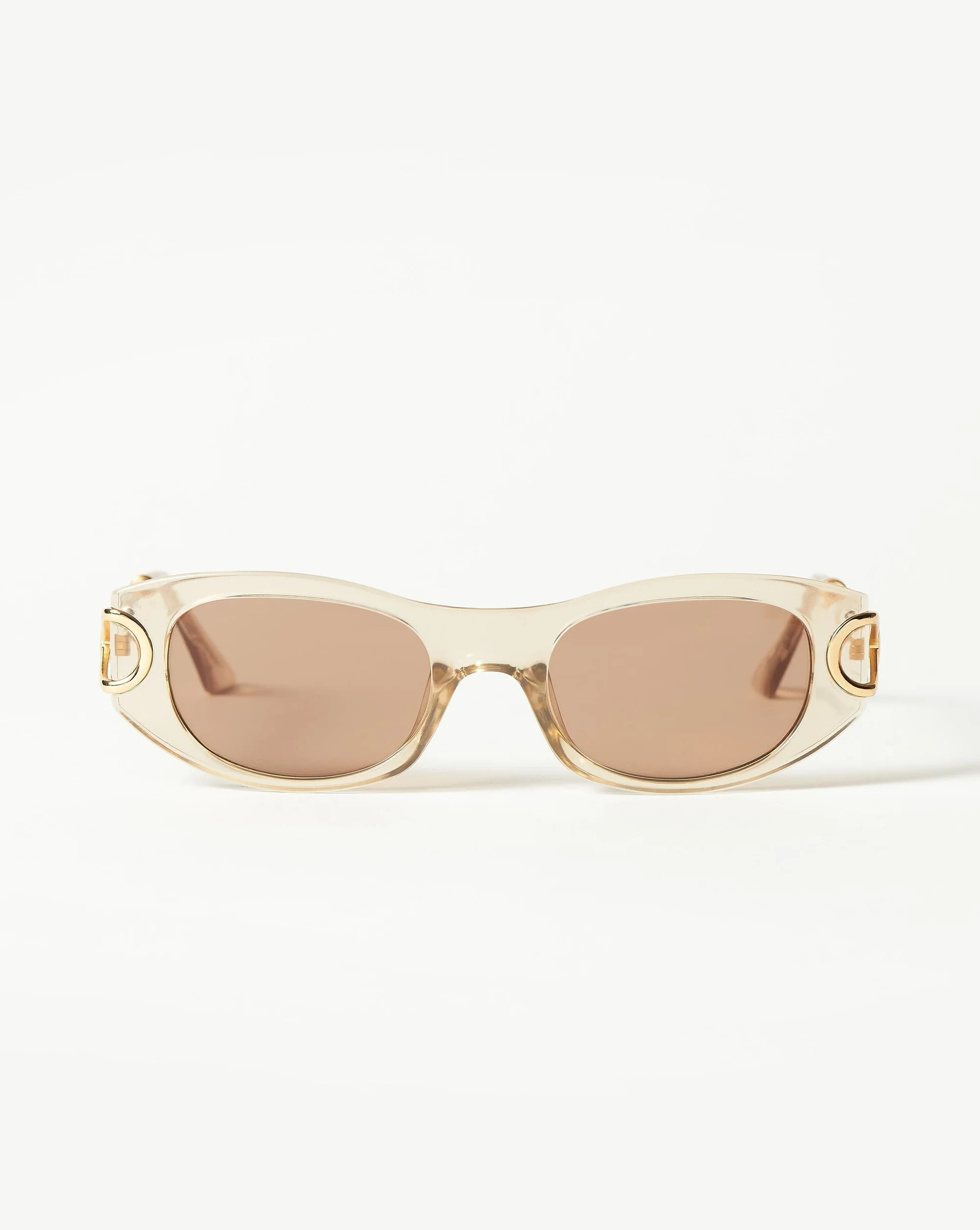 Le Specs Hydrus Link Oval Sunglasses | Fawn | Missoma