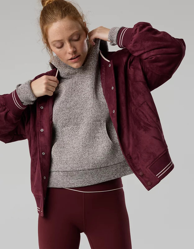 OFFLINE By Aerie Faux Suede Bomber Jacket | Aerie