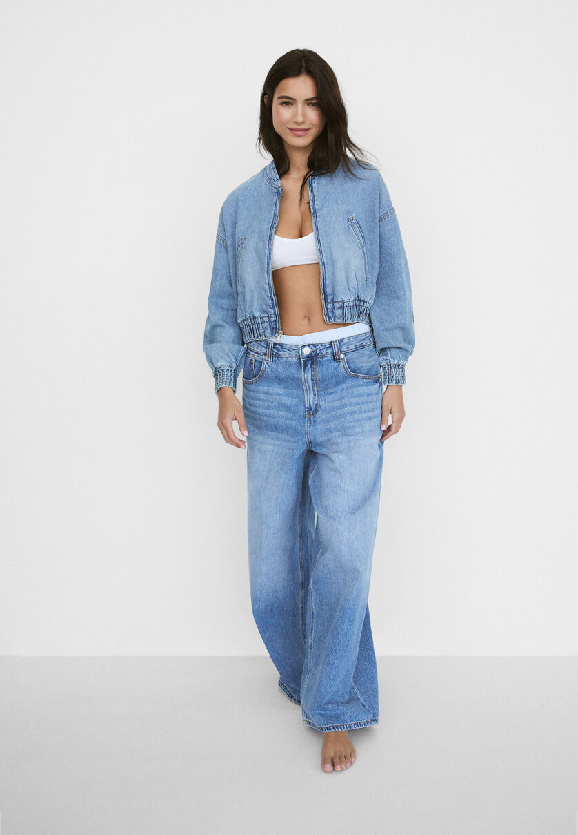 Denim bomber jacket | Stradivarius (UK)