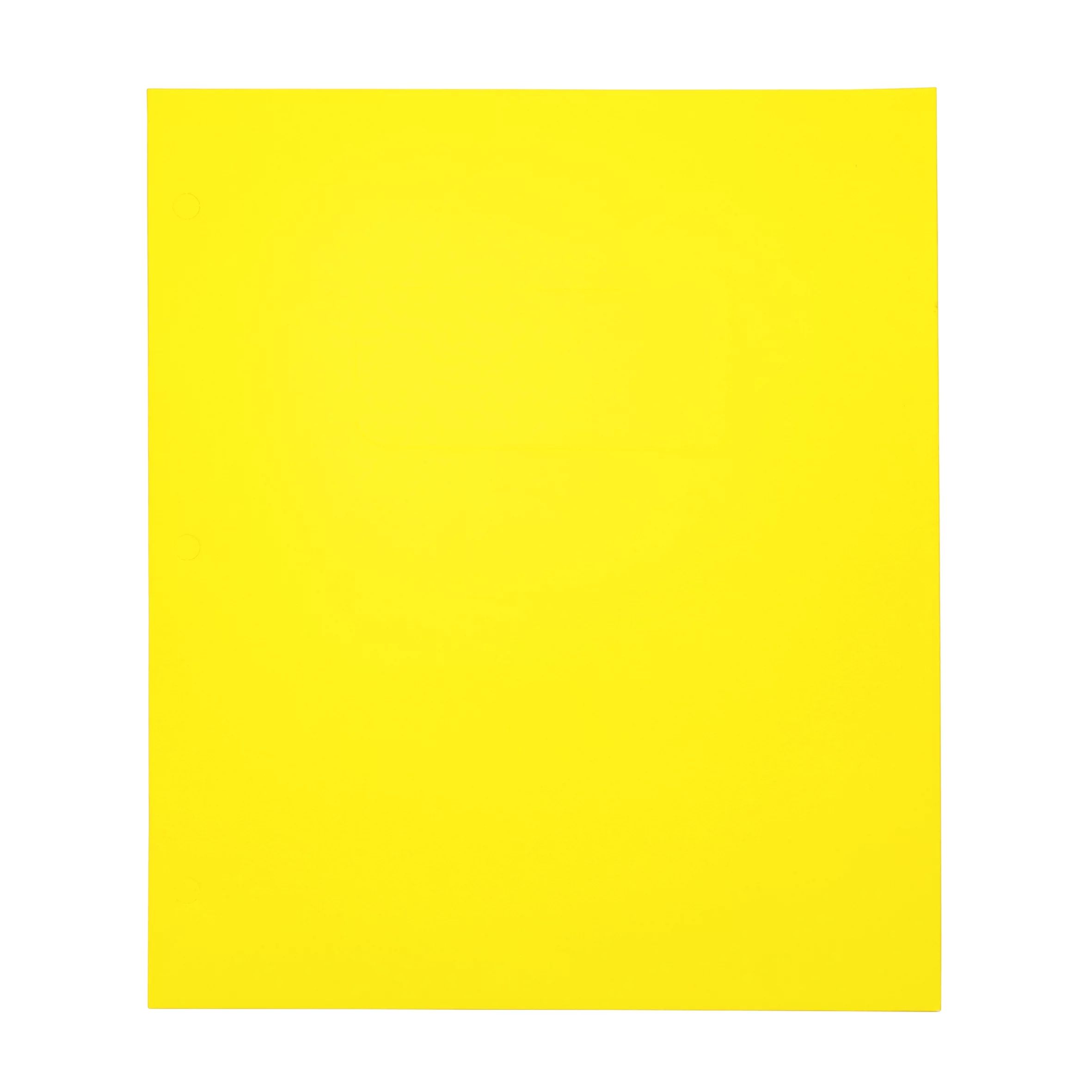 Pen + Gear Two Pocket Paper Folder, Solid Yellow Color, Letter Size | Walmart (US)