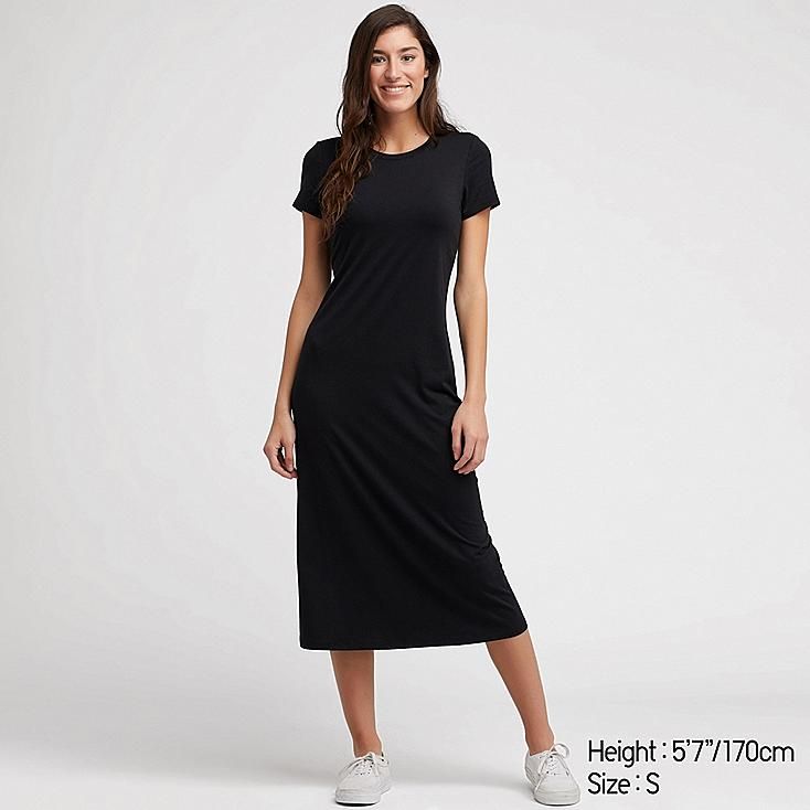 WOMEN SHORT-SLEEVE LONG BRA DRESS | UNIQLO (US)