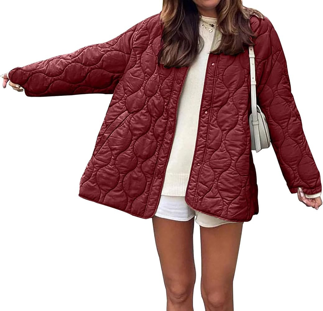 PRETTYGARDEN Women's Fall Clothes Trendy Casual Lightweight Jackets Oversized Winter Coat Outerwe... | Amazon (US)