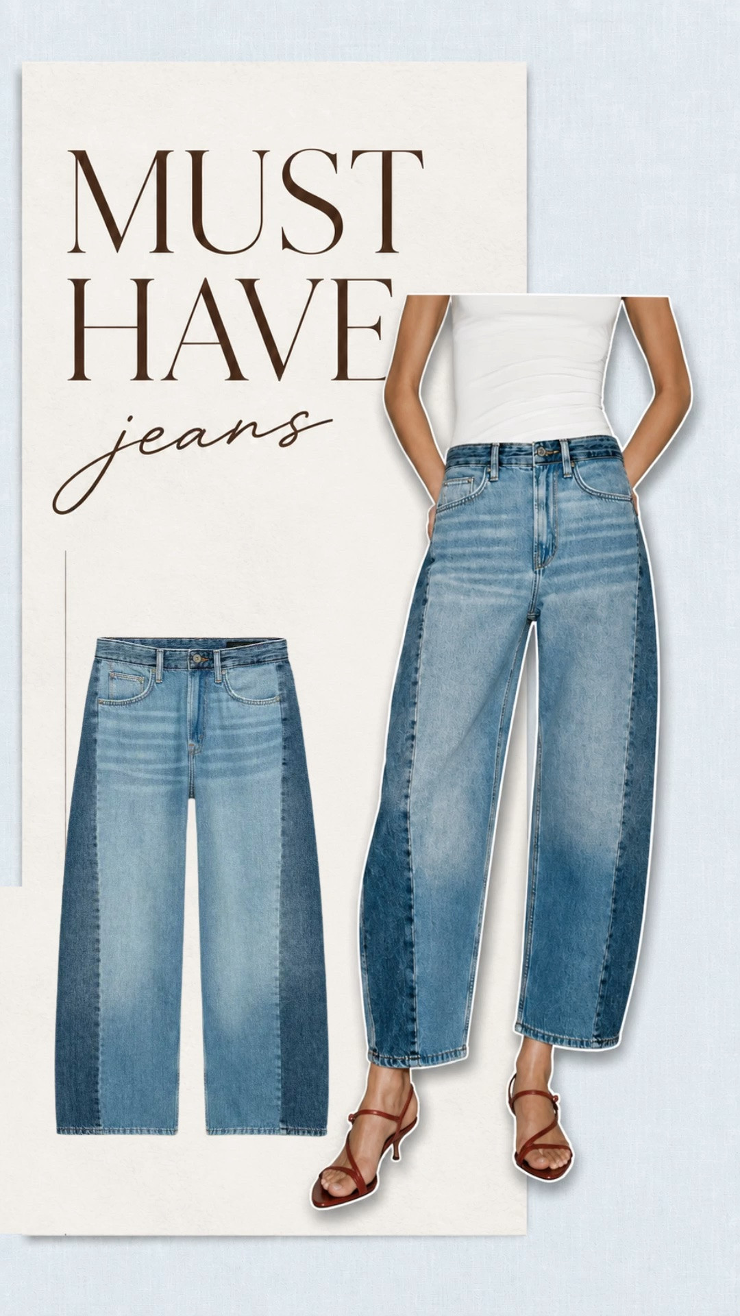 The viral Zara jeans you’ll want for spring and summer 👖 These high waisted barrel leg jeans feature a relaxed wide leg fit, cropped ankle length, light wash denim, and two tone side panels. Style them with a white tank and sandals for an effortless casual outfit, vacation look, brunch outfit, or everyday spring outfit. Shop these must have Zara jeans before they sell out 🤍

[Zara jeans, viral Zara jeans, Zara denim, Zara finds, Zara new arrivals, barrel leg jeans, balloon jeans, high waisted jeans, wide leg jeans, cropped jeans, ankle length jeans, light wash jeans, two tone jeans, women’s denim, trending jeans, spring outfit ideas, summer outfit ideas, casual outfit, brunch outfit, vacation outfit, everyday style]

#LTKOver40 #LTKootd
