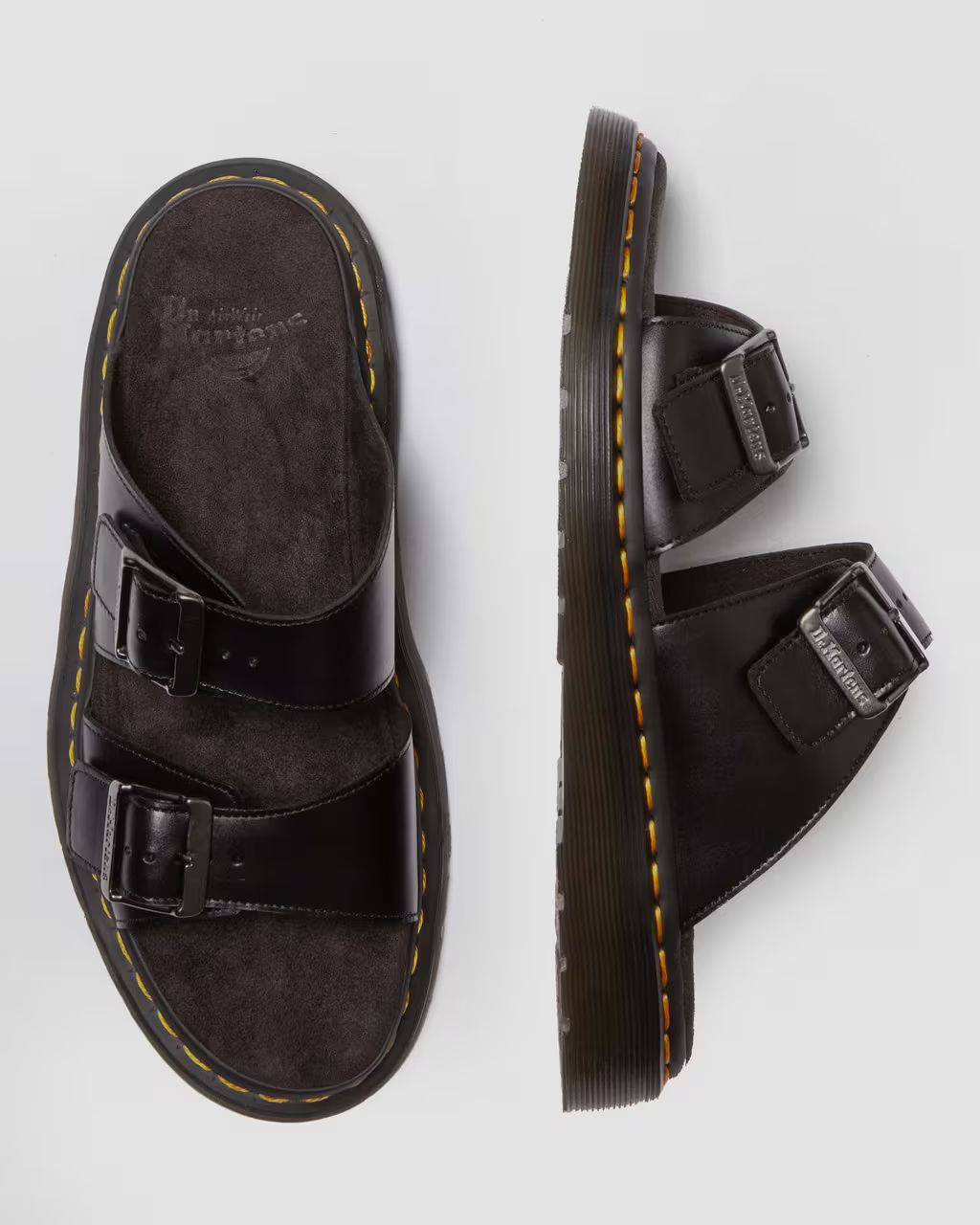 Josef Analine Leather Buckle Slide Sandals | Dr. Martens