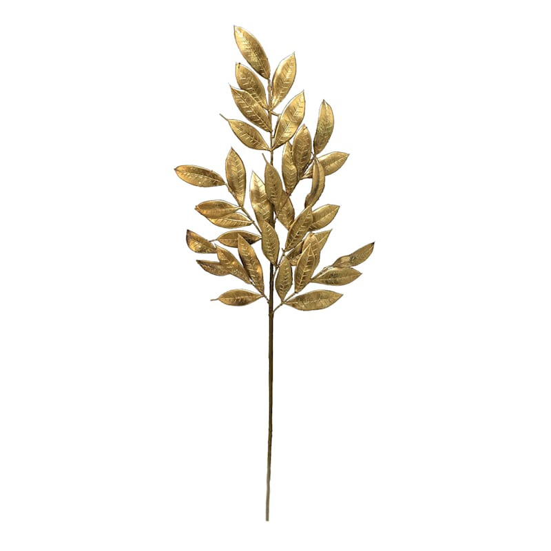Gold Magnolia Leaf Stem, 33" | At Home