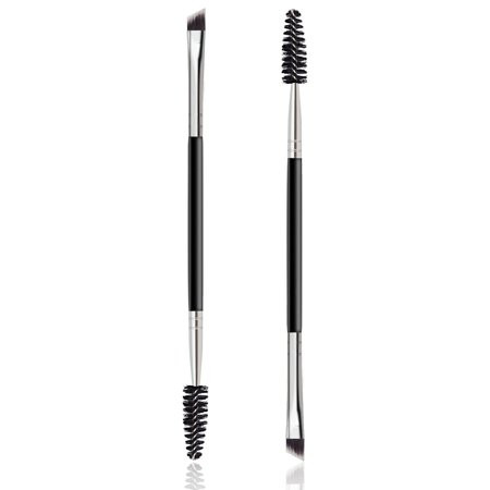 2 PCS Duo Eyebrow SE33 Brush Angled Eye Brow Brush and Spoolie Brush Professional Tool For applying and blending eyebrow powders gels and waxes | Walmart (US)