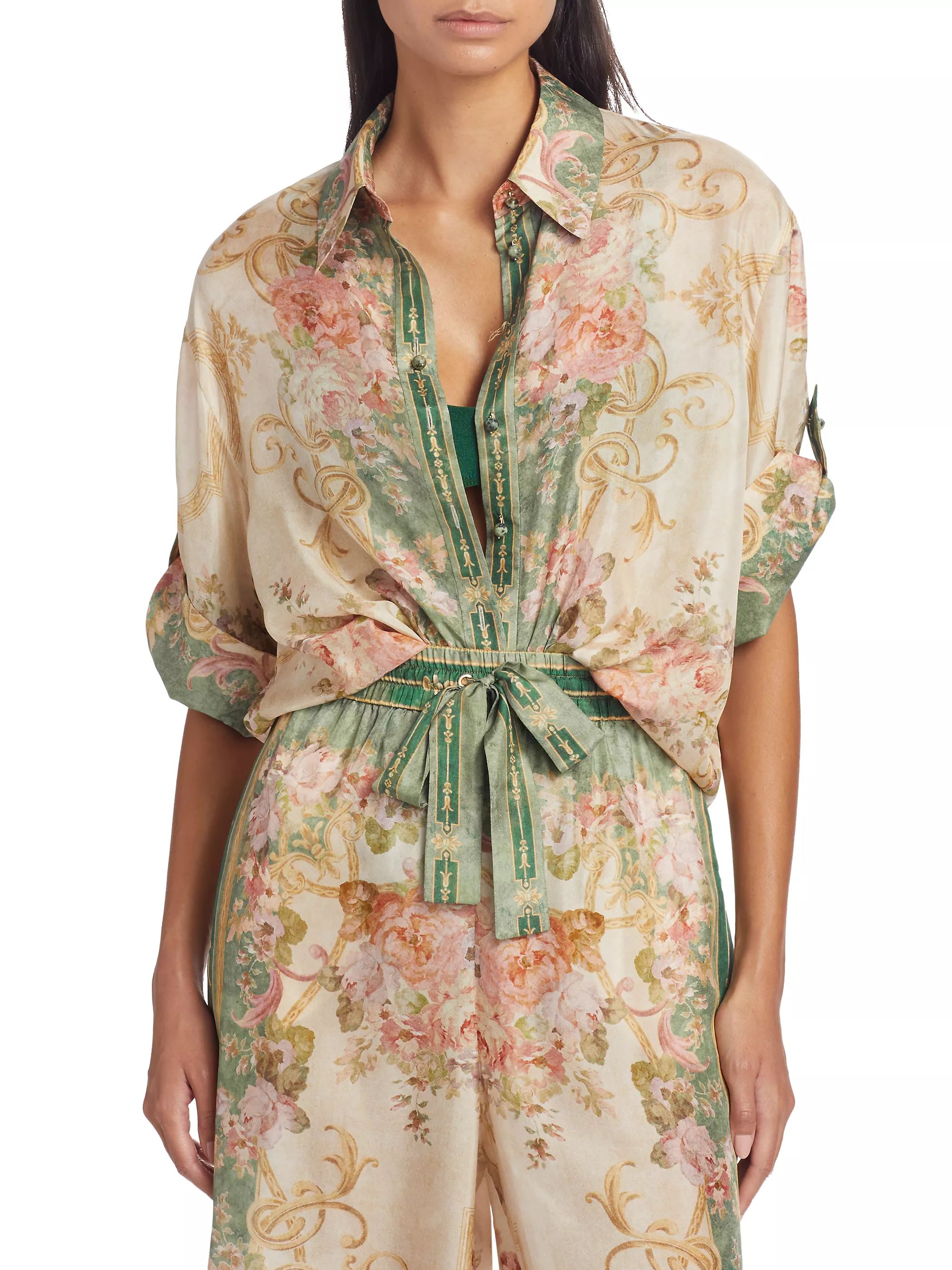 August Floral Silk Shirt | Saks Fifth Avenue