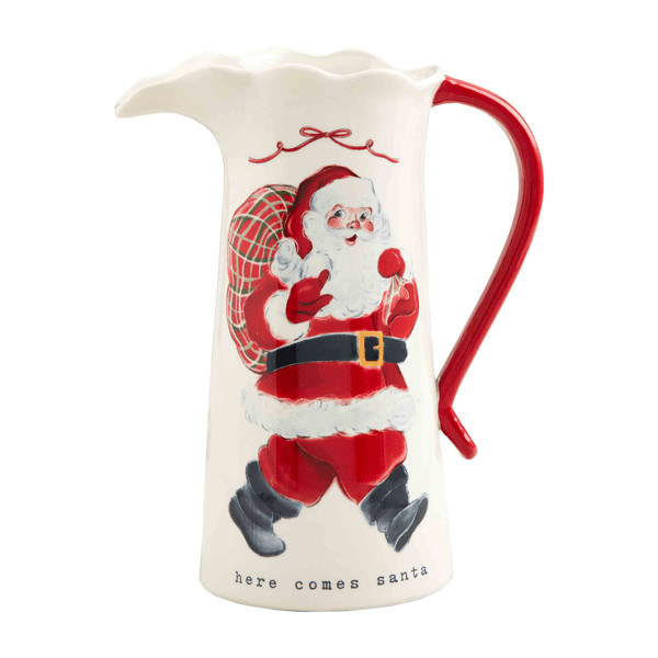 Vintage santa pitcher | Mud Pie