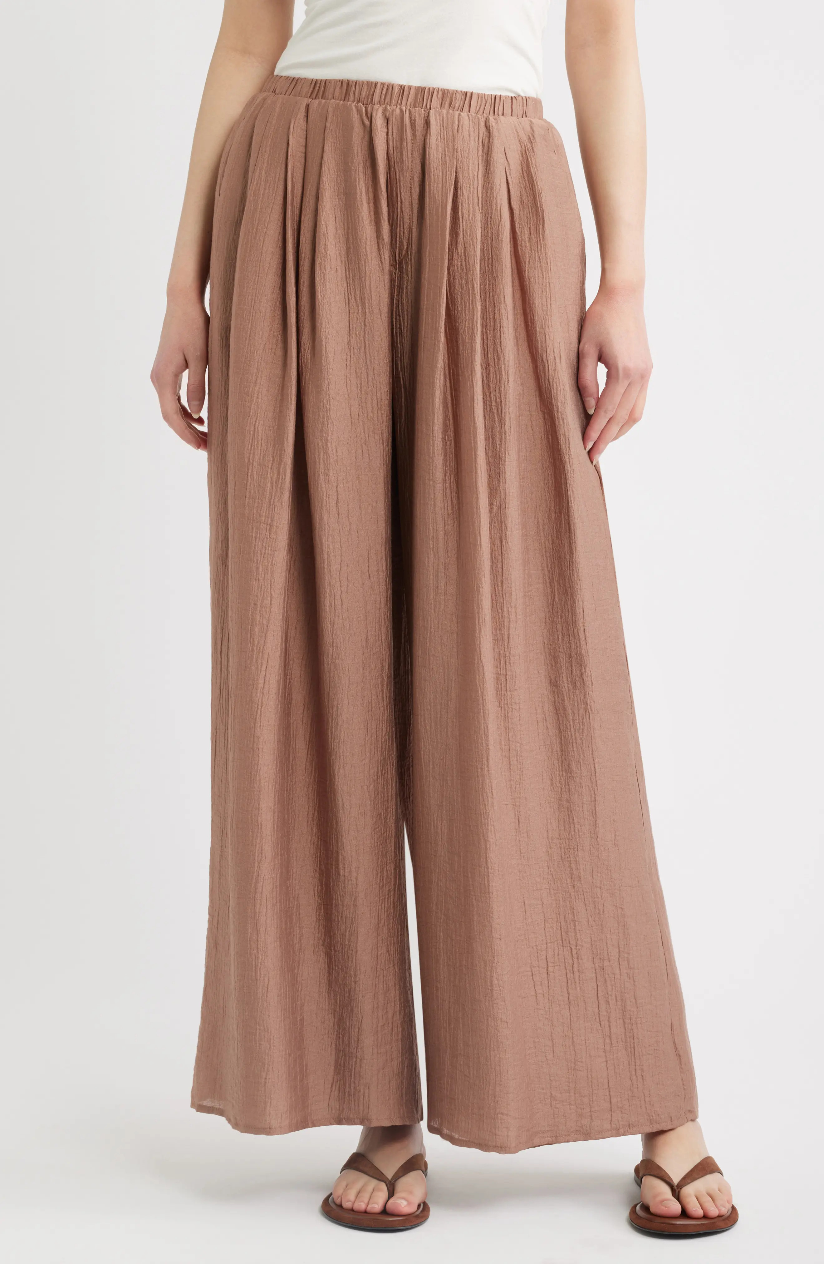 Lumin Crinkle Wide Leg Pants (Women) | Nordstrom | Nordstrom