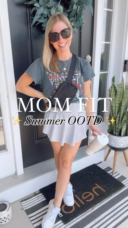 SUMMER MOM FIT OOTD ✨ if it’s a skort, count me in! 🙌🏻🙌🏻 Comment LINKS to shop 🫶🏻 

Wearing my true size small in the shorts, lots of color choices. 

My graphic tee is from Leela and Lavender - I love their graphic tees, but I can’t link to their site from LTK

#momstyle #stylereels #outfitreel #outfitideas  #outfitinspo #petitefashion #styletrends #summerstyle #outfitoftheday #outfitinspiration #stylereel #tryonreel #casualstyle #everydaystyle #affordablefashion  #styleinfluencer #outfitidea #fashionmusthaves #comfyoutfits #casualoutfits #summerstyle 
#OOTD
