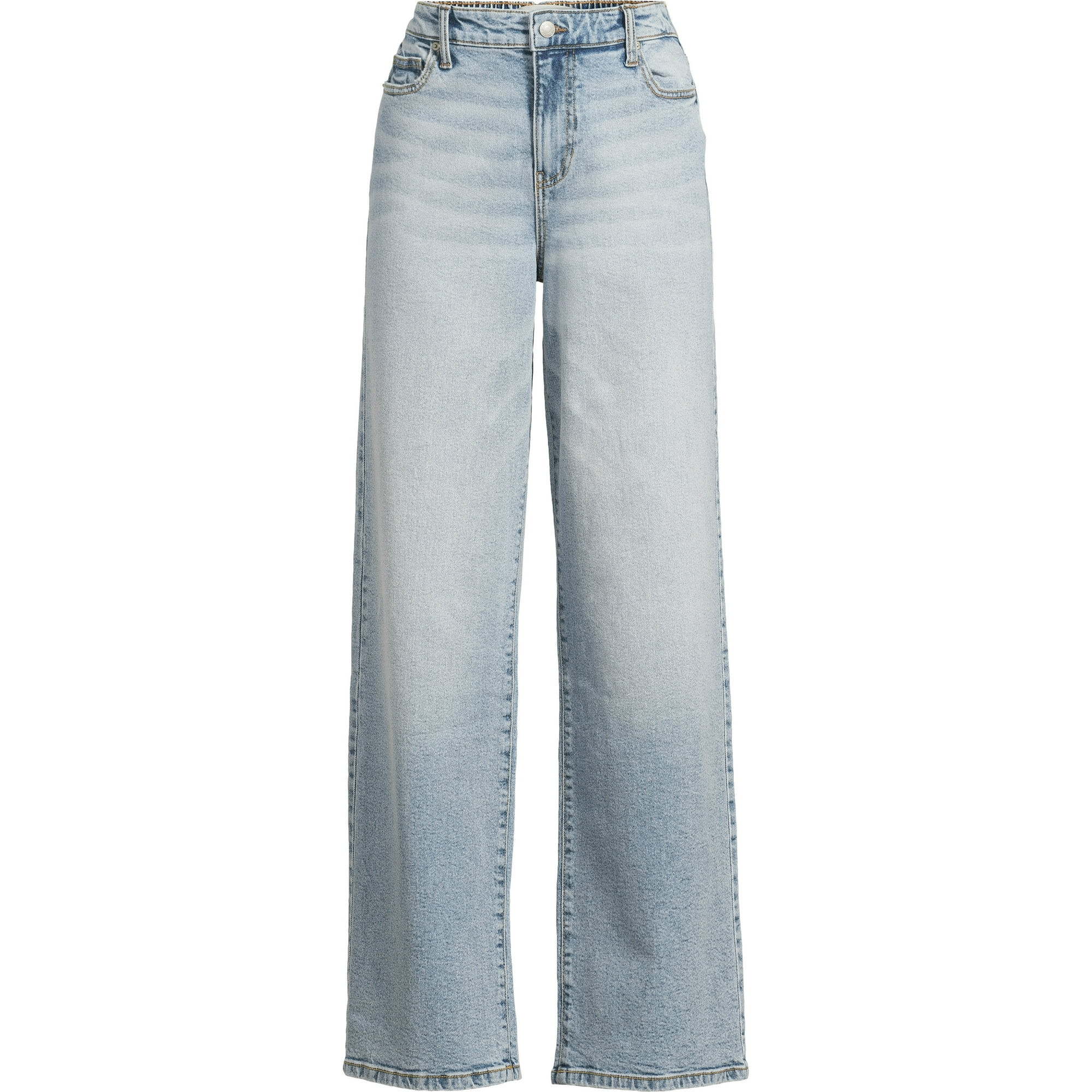 No Boundaries High Rise Baggy Wide Leg Jeans, 32" Inseam, Women's | Walmart (US)