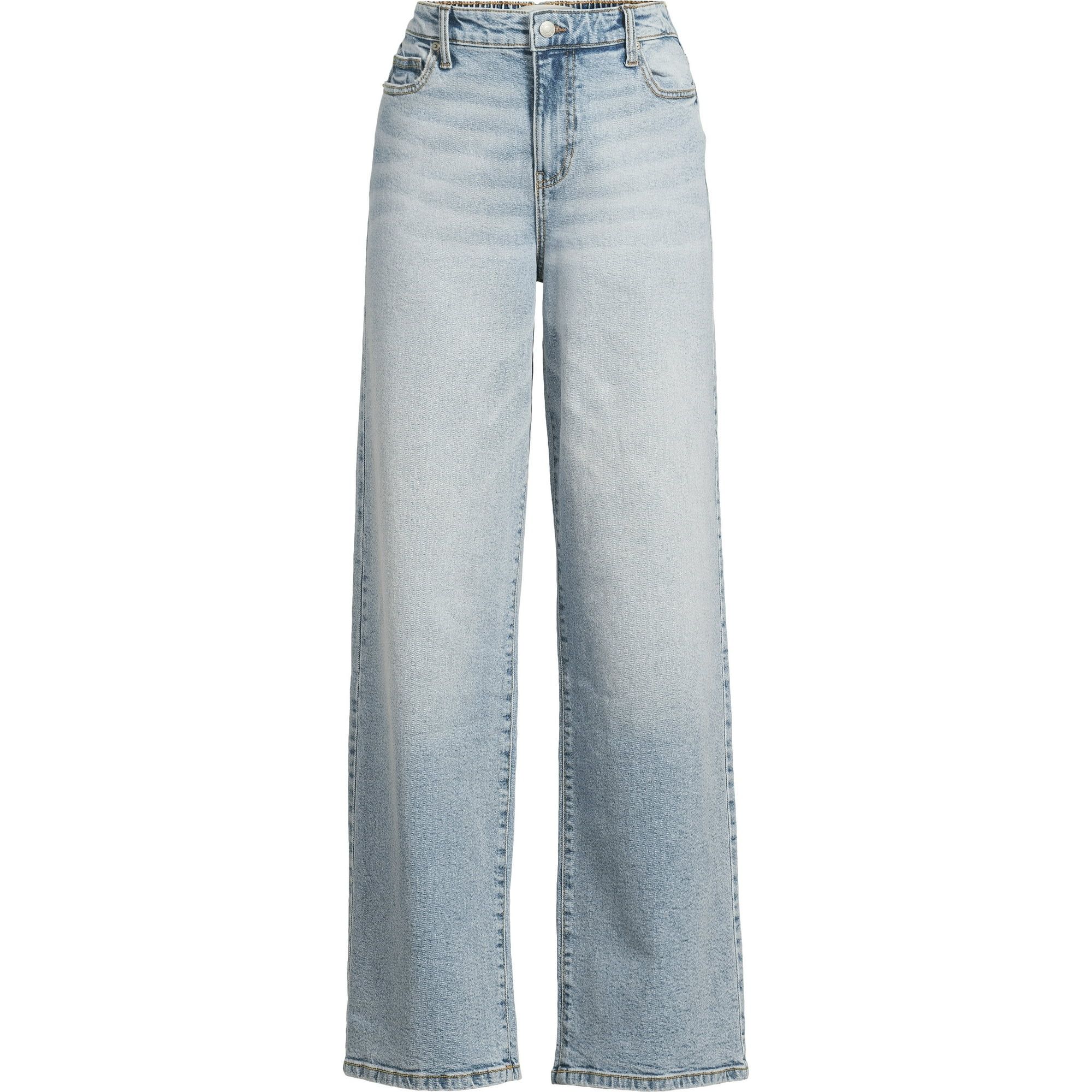 No Boundaries High Rise Baggy Wide Leg Jeans, 32" Inseam, Women's - Walmart.com | Walmart (US)