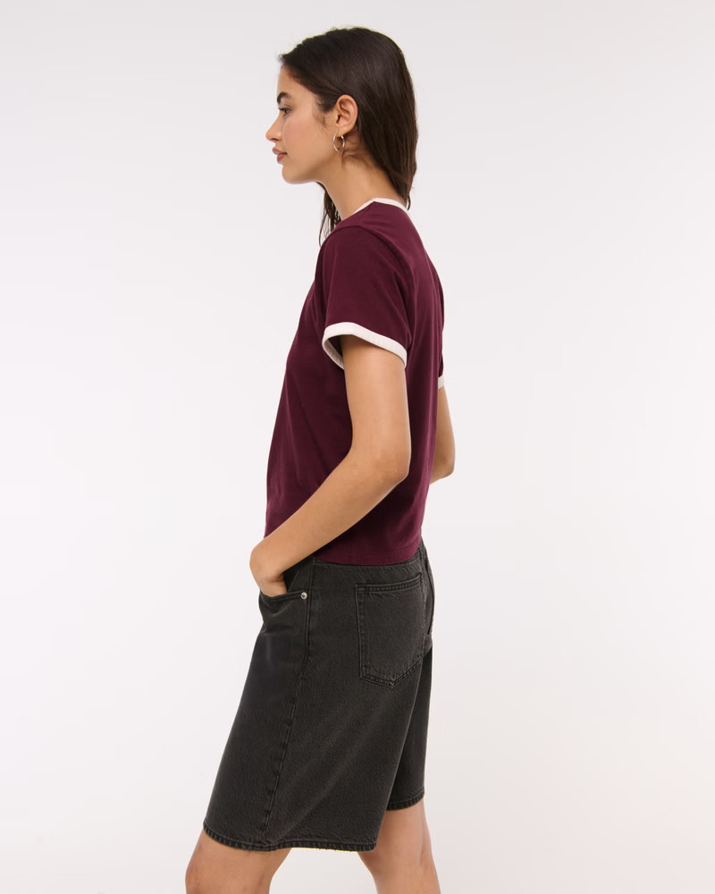 Women's Essential Polished Body-Skimming Tee | Women's Tops | Abercrombie.com | Abercrombie & Fitch (US)