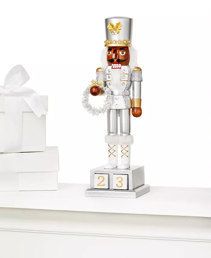 Shine Bright 14" African American Nutcracker with Wreath, Created for Macy's | Macy's