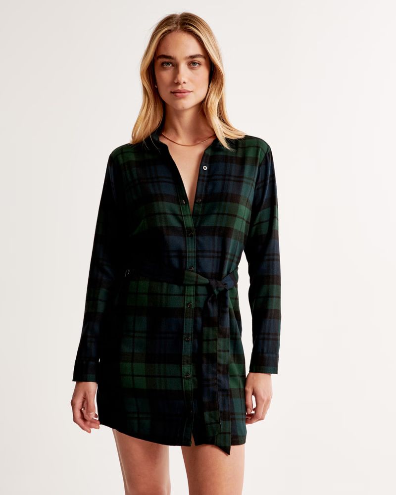 Women's Flannel Shirt Dress | Women's Dresses & Jumpsuits | Abercrombie.com | Abercrombie & Fitch (US)