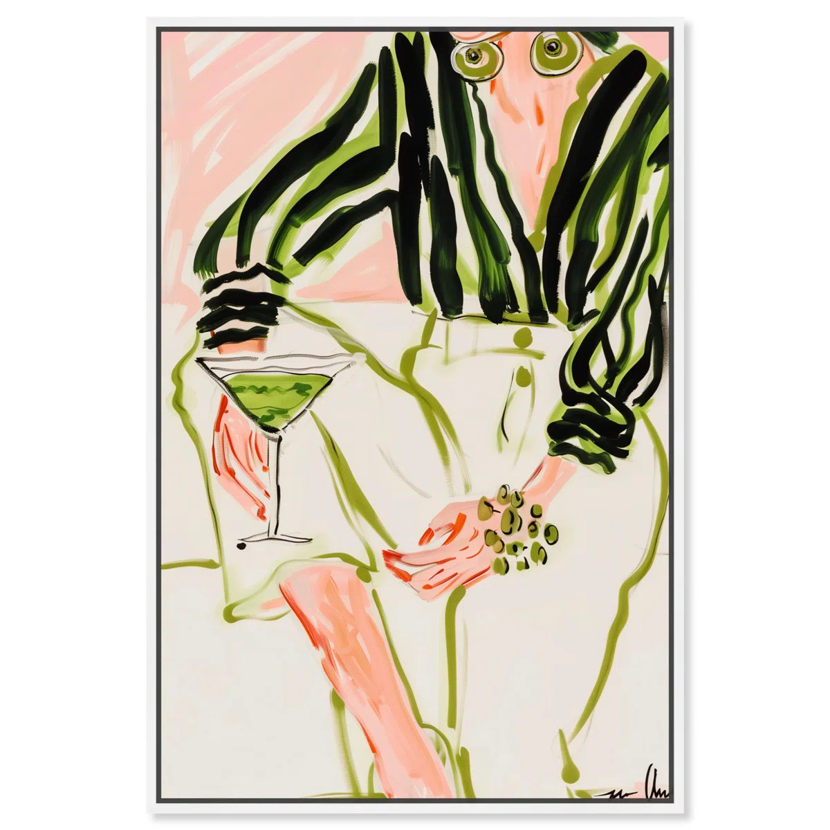 Glam Martini Canvas Boho Colorful Wall Art by Art Remedy | Wayfair North America