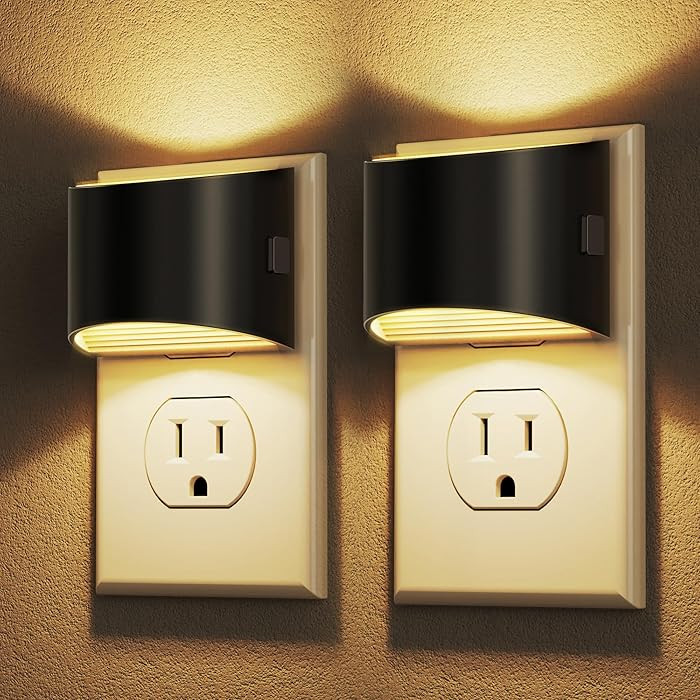 LED Night Light[2 Pack], Night Lights Plug into Wall, 3 Level Brightness Adjustable Plug in Night... | Amazon (US)