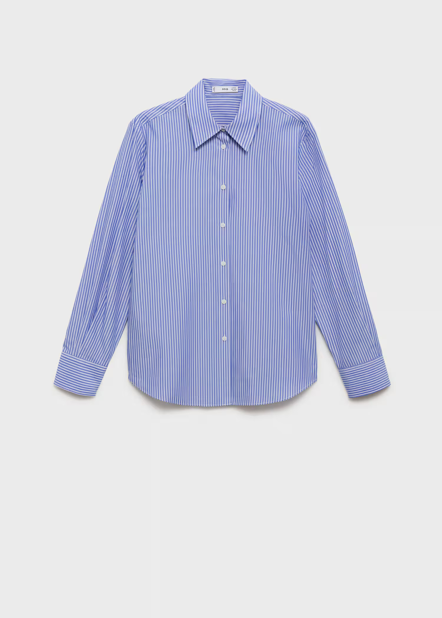 Cotton and lyocell blend straight shirt | Mango (US/MX/AU)