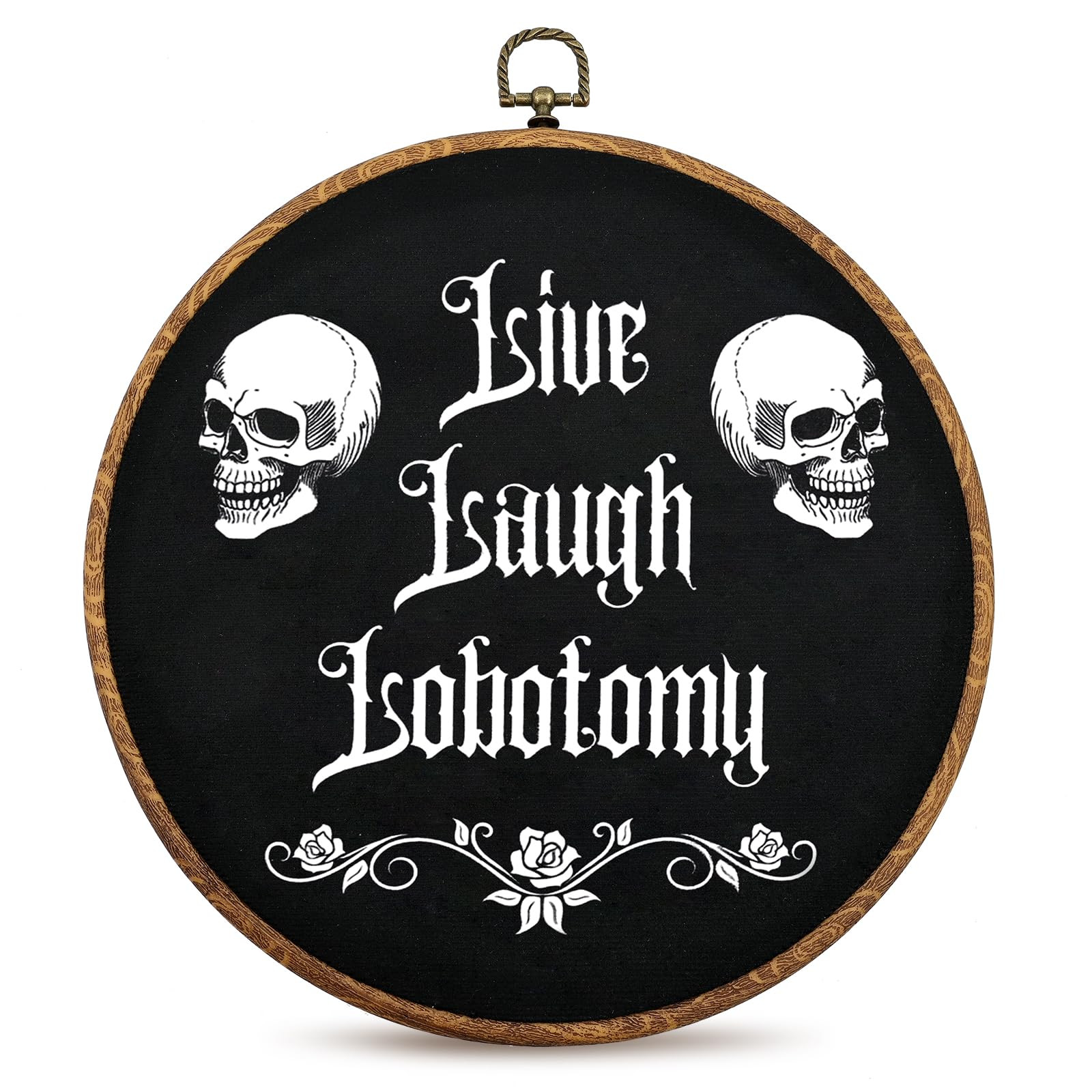 Gothic Wall Decor,Funny Humor Goth Home Decor,Live Laugh Lobotomy Sign For Gothic Decor,Dark Blac... | Amazon (US)