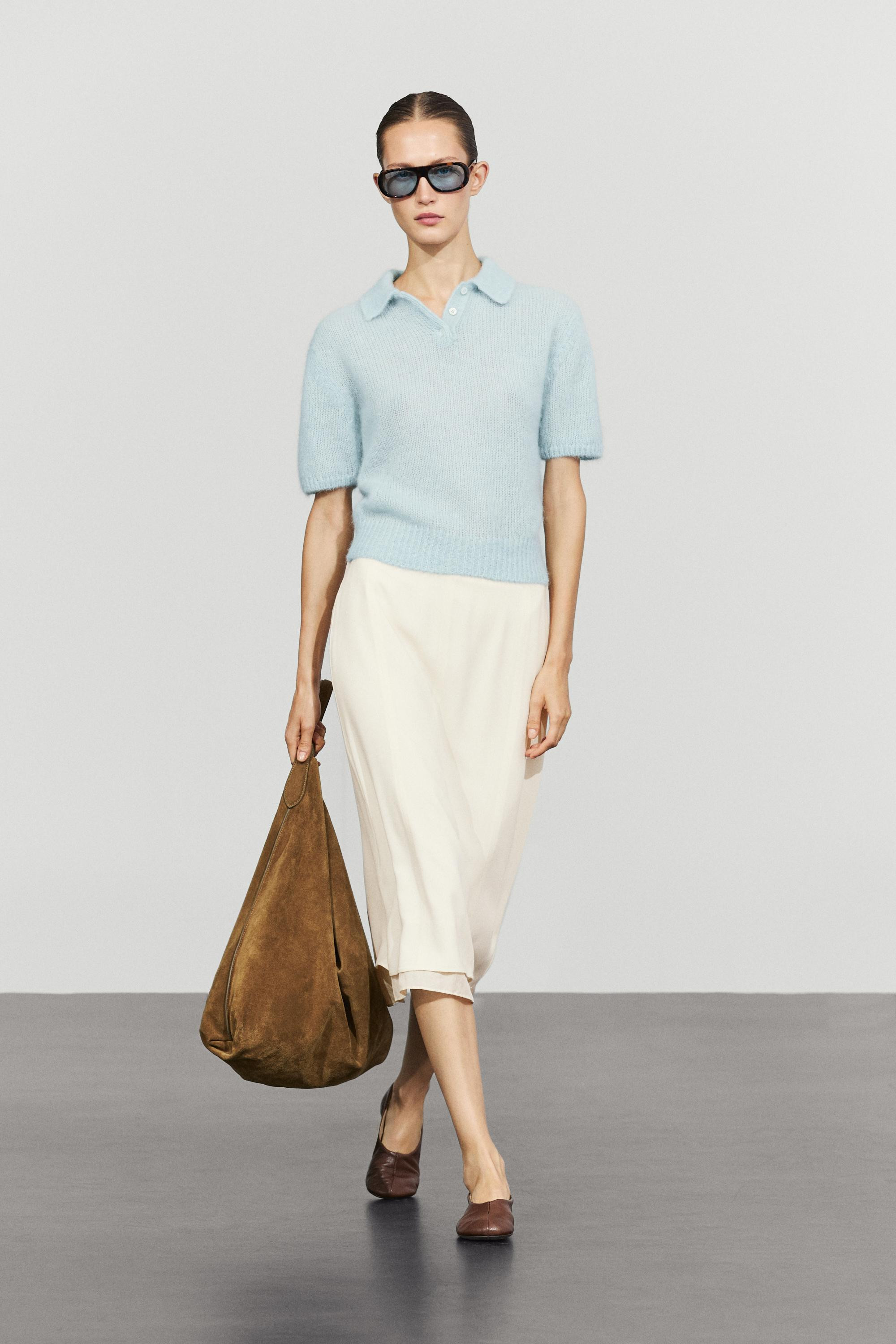Pullover im Polo-Stil aus Alpakawollmischgewebe | Massimo Dutti DE