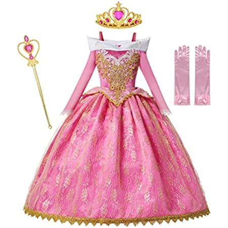 JerrisApparel Girls Pink Princess Costume Halloween Cosplay Party Dress up | Amazon (US)