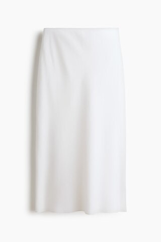 H & M - Linen-Blend Slip Skirt - White | H&M (US + CA)