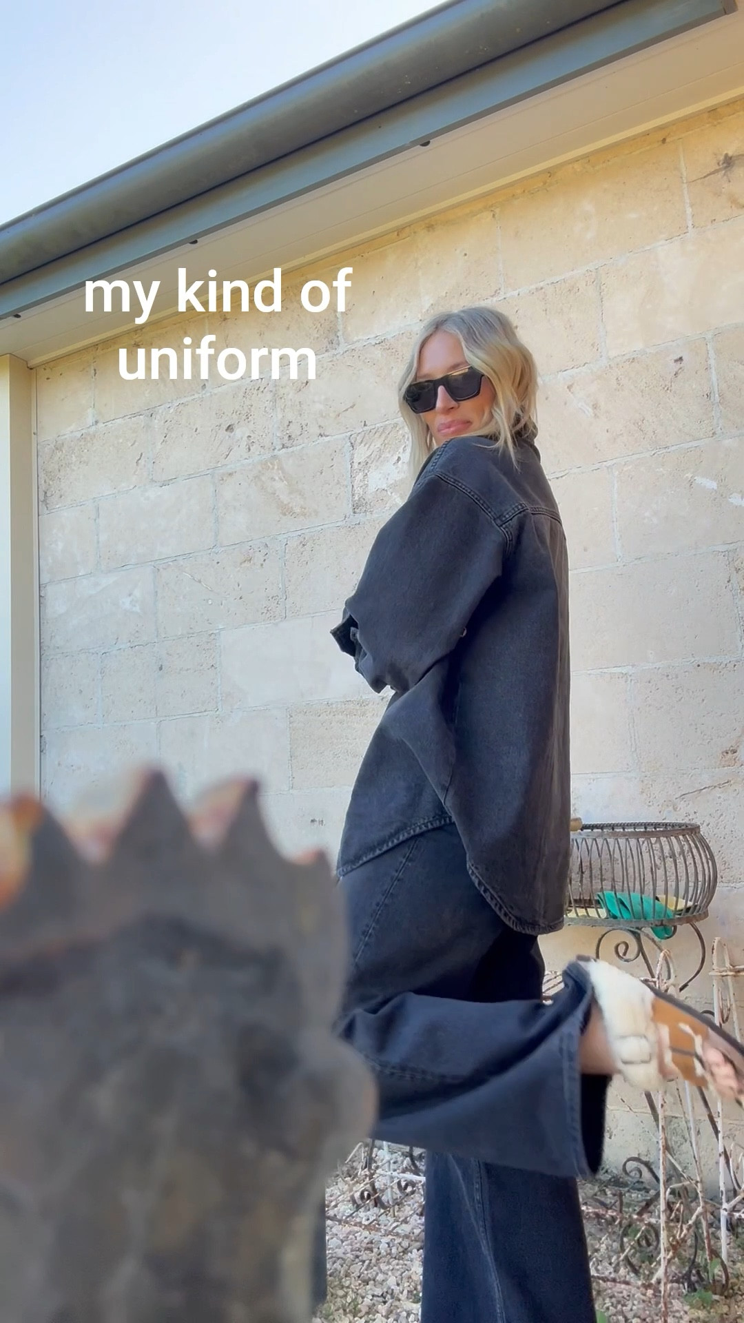 no such thing as too many denim co-ords. this worn black is giving slightly elevated denim - just add ballet flat, studded flat, mule, boot, pointed heel, slide, Birkenstock, dad sneaks etc etc etc to choose just how elevated. 

#LTKstyletip #LTKaustralia #LTKautumn