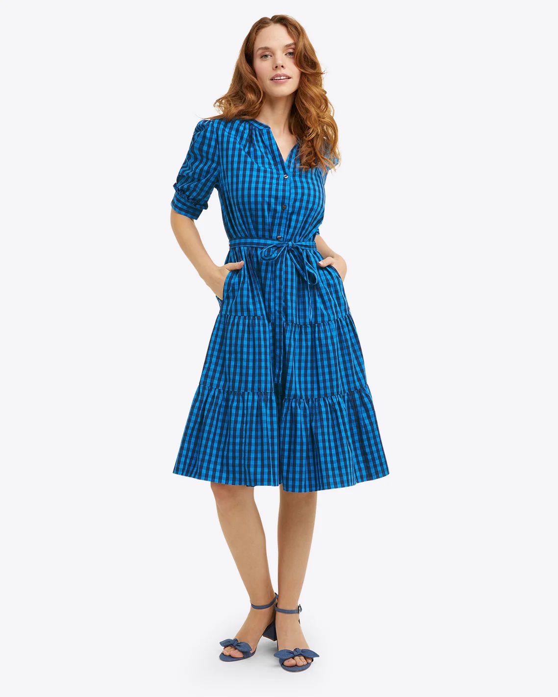 Loretta Shirtdress in Blue Gingham | Draper James (US)