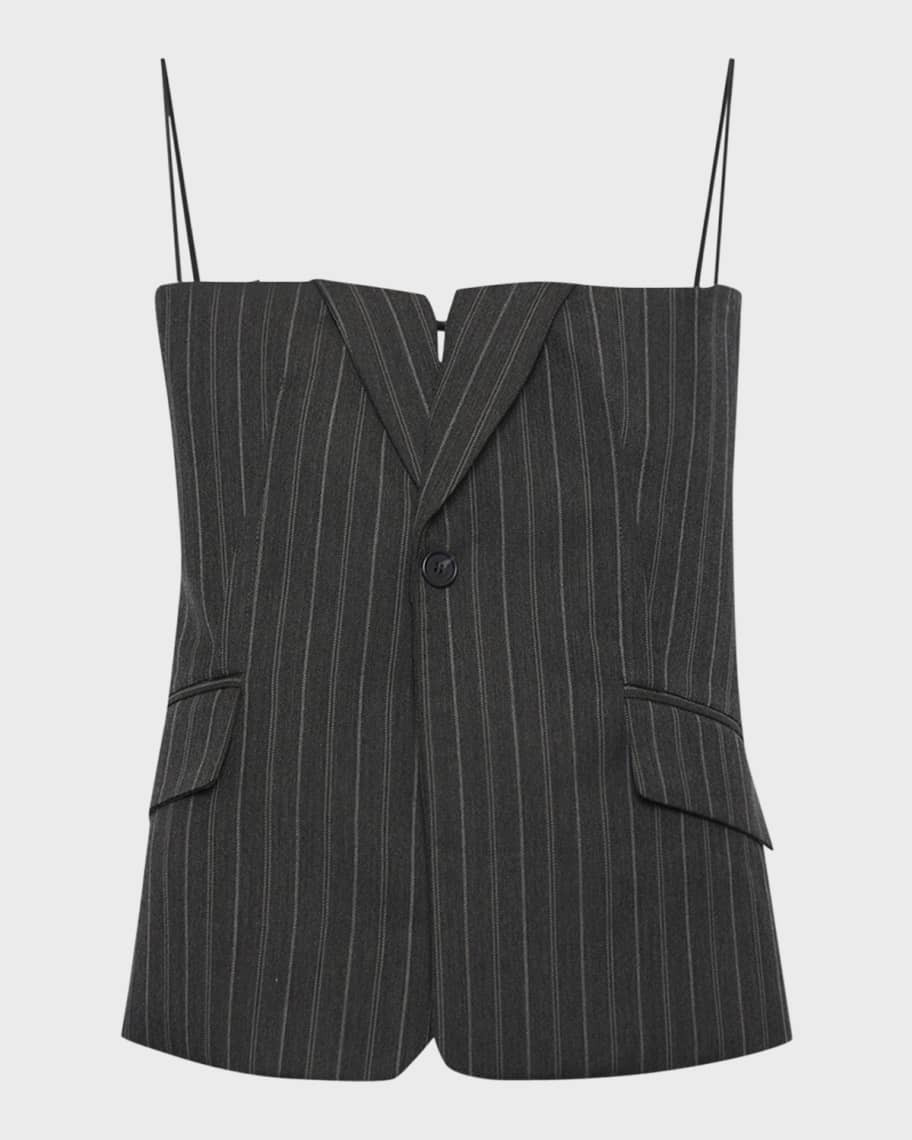 SIMKHAI Billie Tailored Strapless Bustier Top | Neiman Marcus