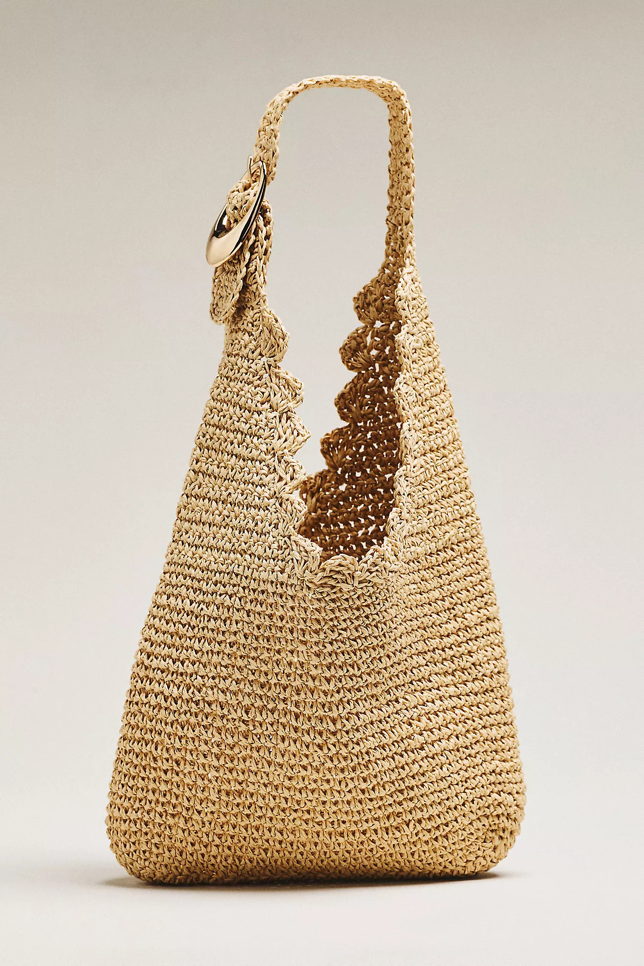 Raffia Slouchy Buckle Bag | Anthropologie (US)