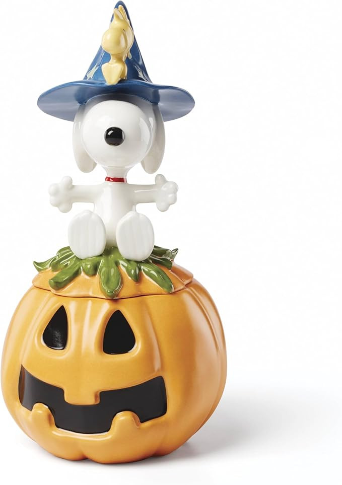 Lenox Peanuts Great Pumpkin Halloween Covered Candy Jar | porcelain with lid, 16oz capacity | sno... | Amazon (US)