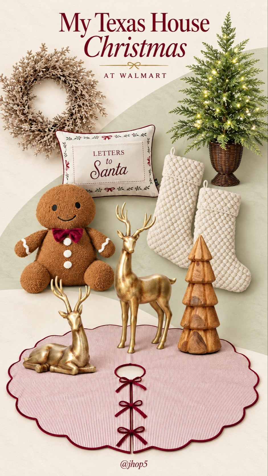 A little sparkle and a little sweetness from My Texas House at Walmart! Gold deer, cozy knit stockings and a gingerbread pillow full of holiday charm. #WalmartFinds #MyTexasHouse #ChristmasDecor

#LTKSeasonal #LTKHome #LTKSaleAlert