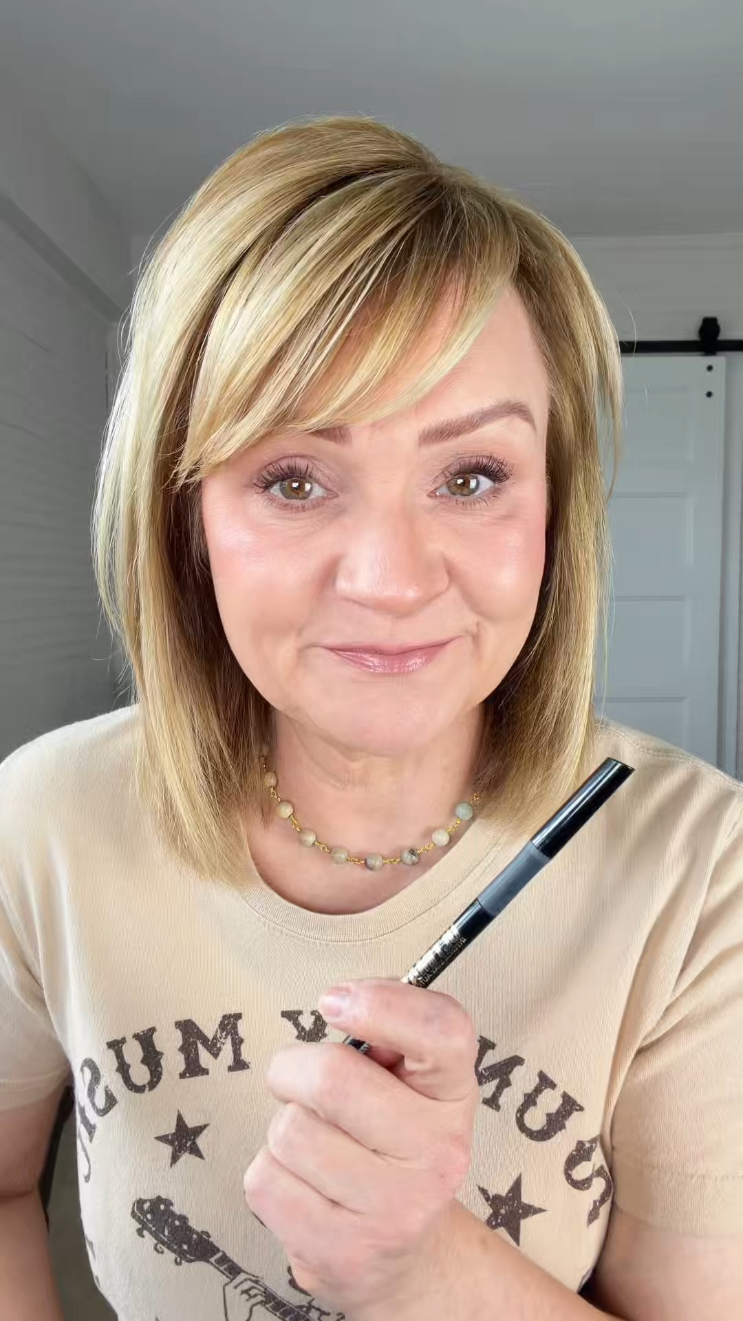 Tight lining mature eyes to make lashes look longer and eyes look larger. This liner lasts for hours!  I use a dark brown shade instead of black.  

#LTKBeauty #LTKOver40